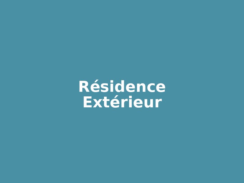 Résidence Extérieur - Photo à venir
